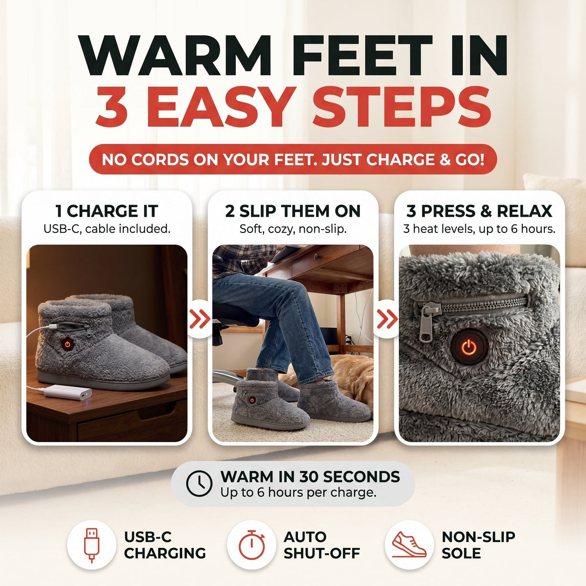 Heated Slippers