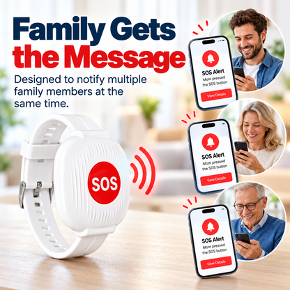 Emergency bracelet with SOS button for the elderly