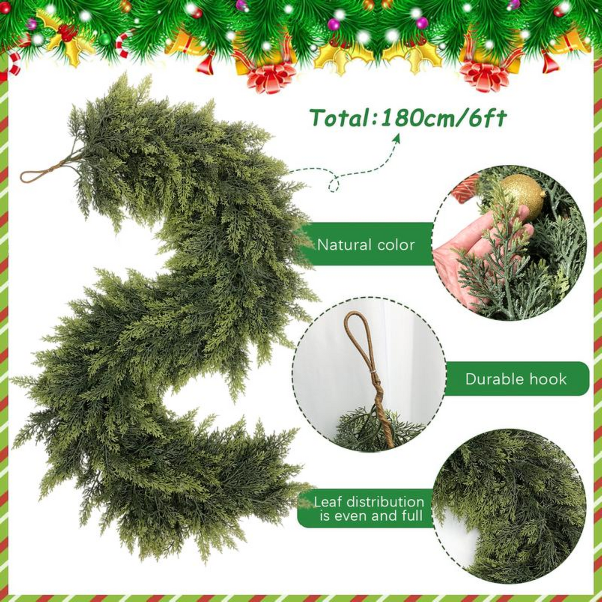 Touch Design Artificial Cedar Garlands - Garland Christmas